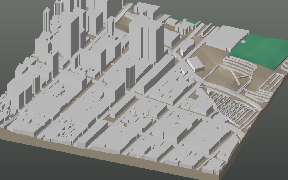 A 3D-printable model plate of Durban — Central.