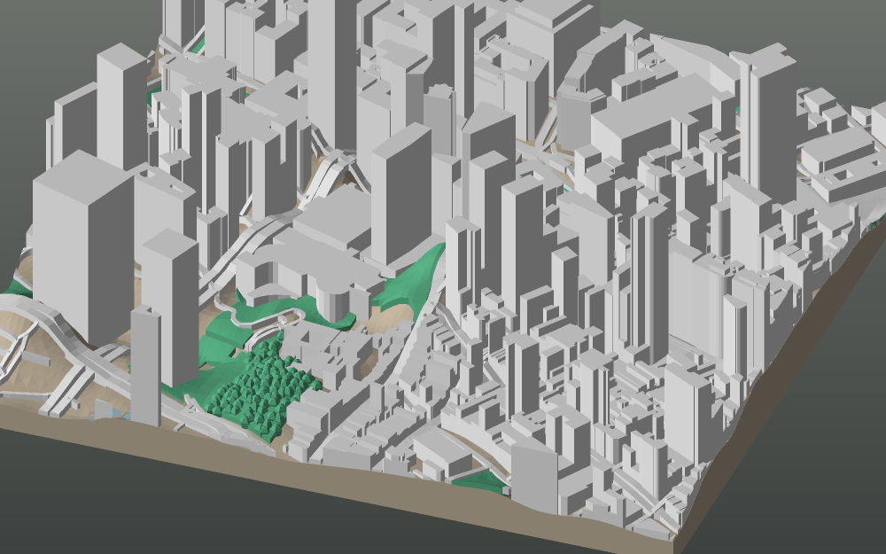 A 3D-printable model plate of Rio de Janeiro — Centro — with its buildings, streets, water and terrain.